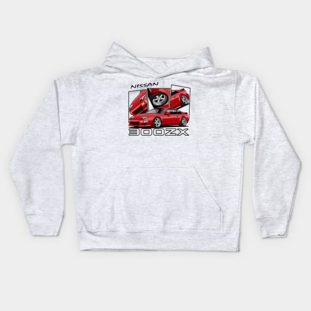 Nissan 300ZX, JDM Car Kids Hoodie by T-JD